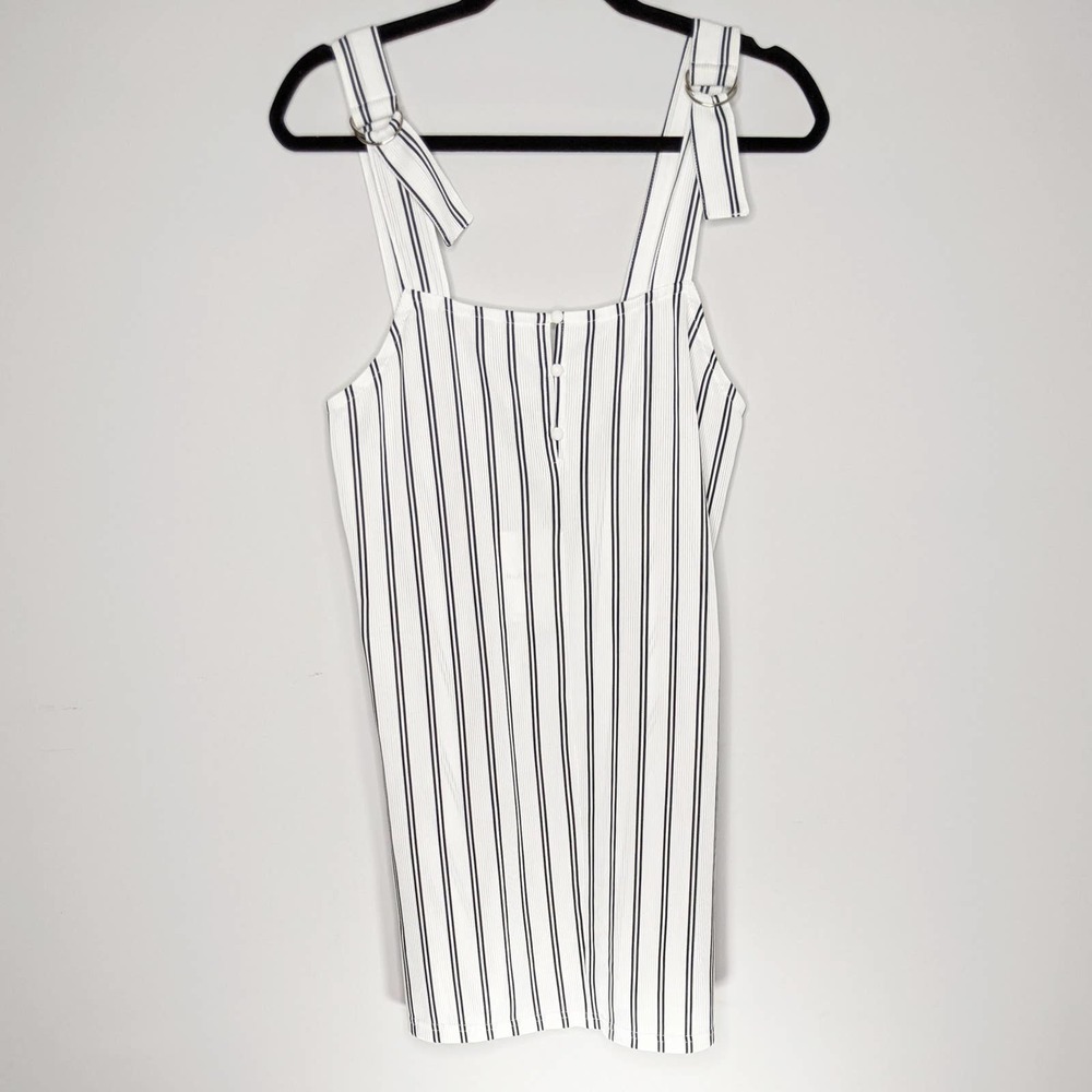 ASOS GLAMOROUS • Striped White Mini Dress Sz Small